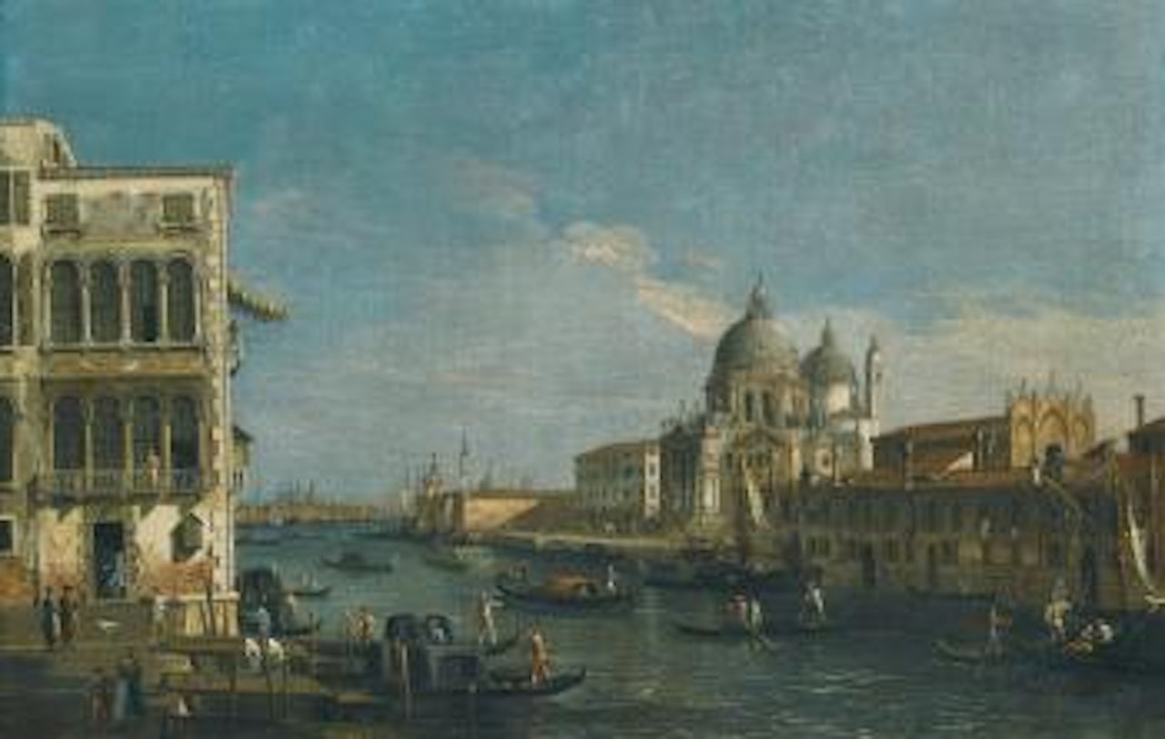 Venice, a View Of The Entrance To The Grand Canal, Looking East, With Santa Maria Della Salute by Apollonio Domenichini