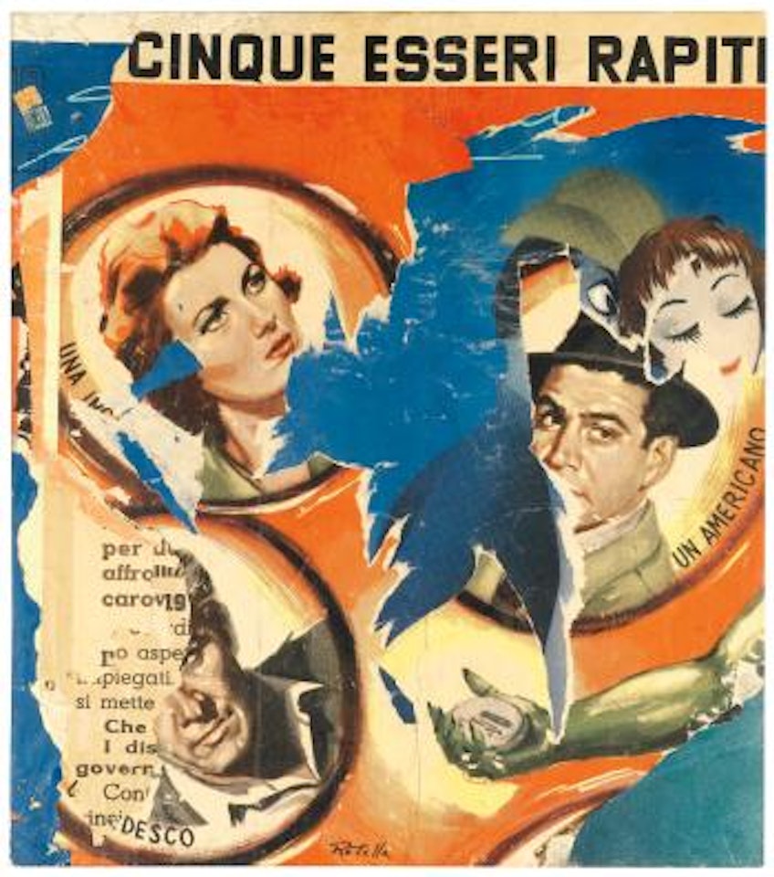Cinque Esseri Rapiti by Mimmo Rotella