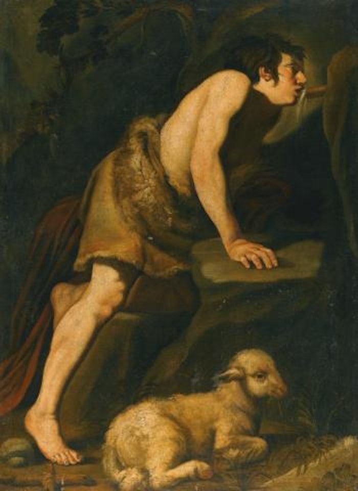 Saint John The Baptist Drinking From a Spring by Caravaggio