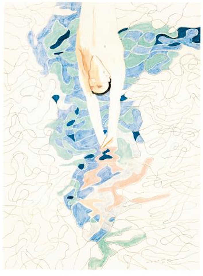 Study For 1972 Munich Olympics Poster by David Hockney