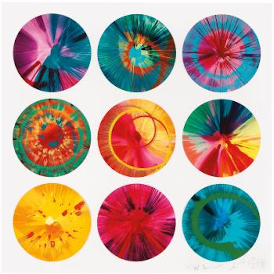 Beautiful, Lizards Vortex Of Yeah, It's Love That Makes The World Go Round And Round And Round, With Or Without God, Somehow We'll Be Spinning Forever Charity Painting by Damien Hirst
