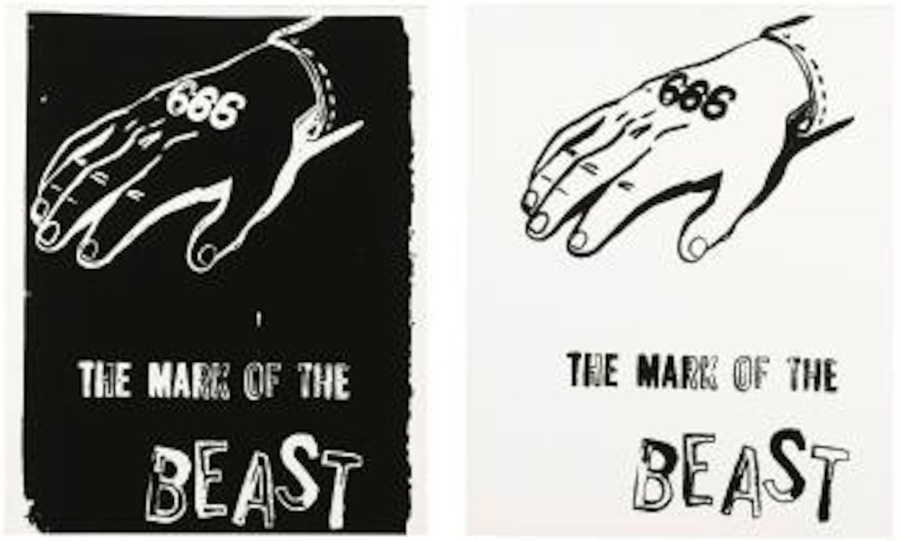 The Mark Of The Beast - Positive And Negative by Andy Warhol