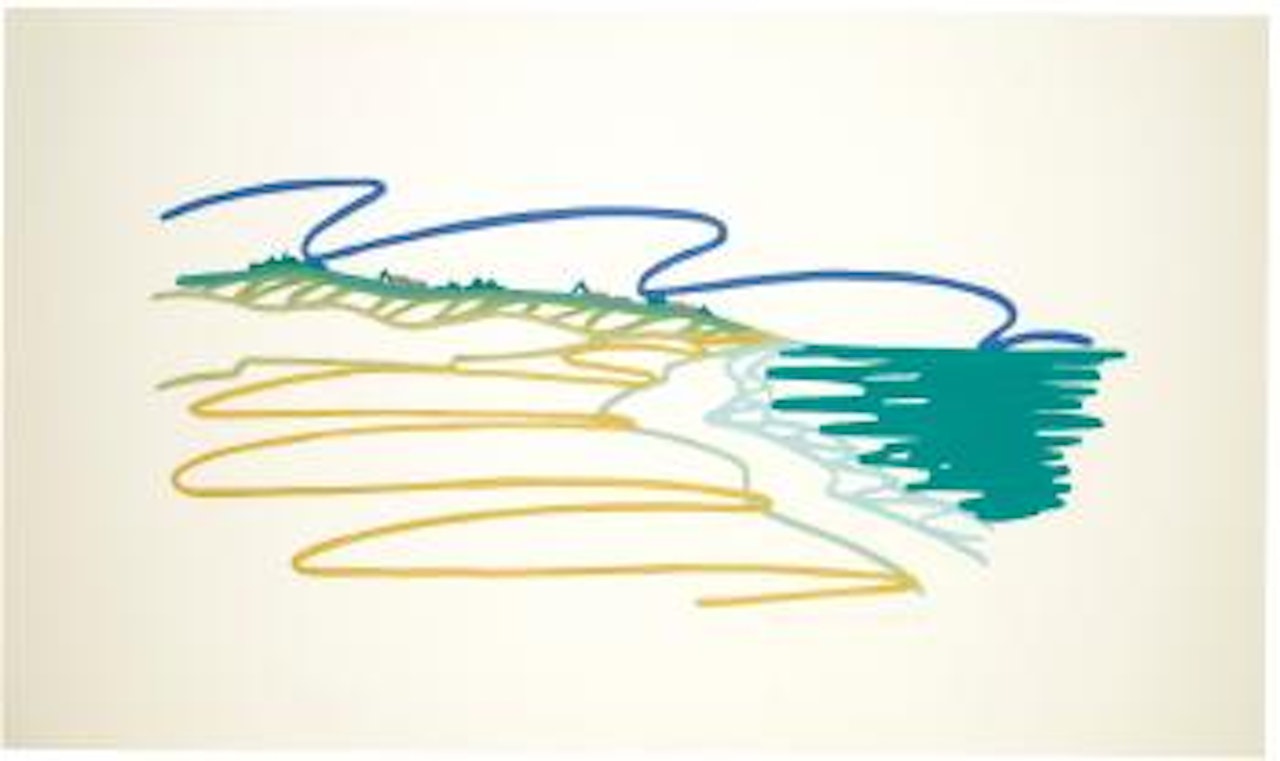 Study For Seascape (Long Beach With Sky) by Tom Wesselmann
