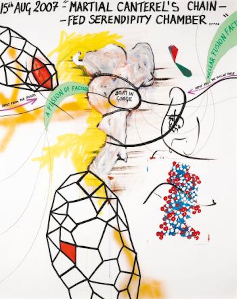 Studio Wall Drawing, Martial Canterel's Chain by Keith Tyson