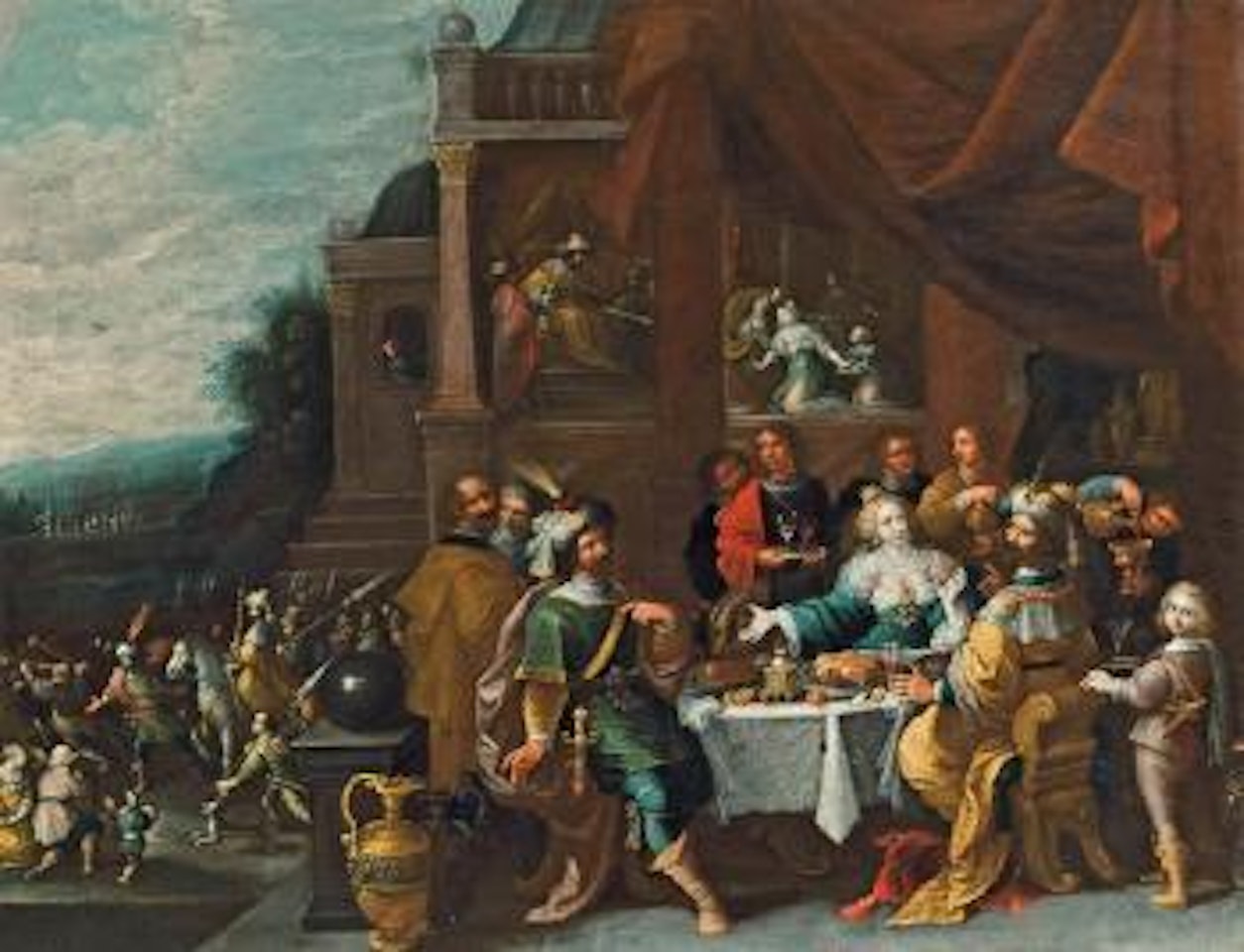 Das Gastmahl der Esther by Frans Francken II