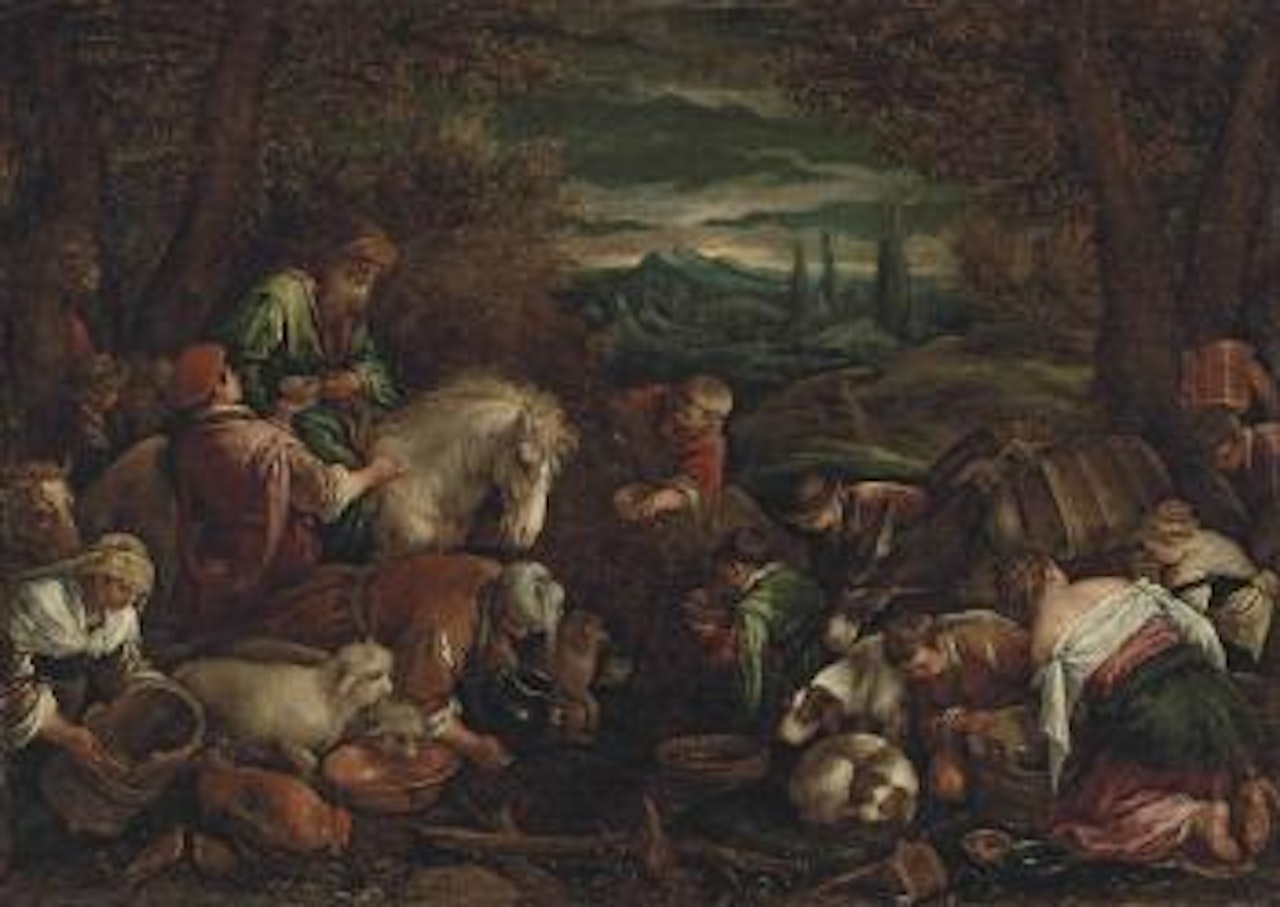 The Israelites gathering Water from the Rock by Leandro Bassano