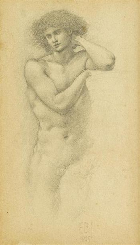 Standing male nude by Edward Coley Burne-Jones