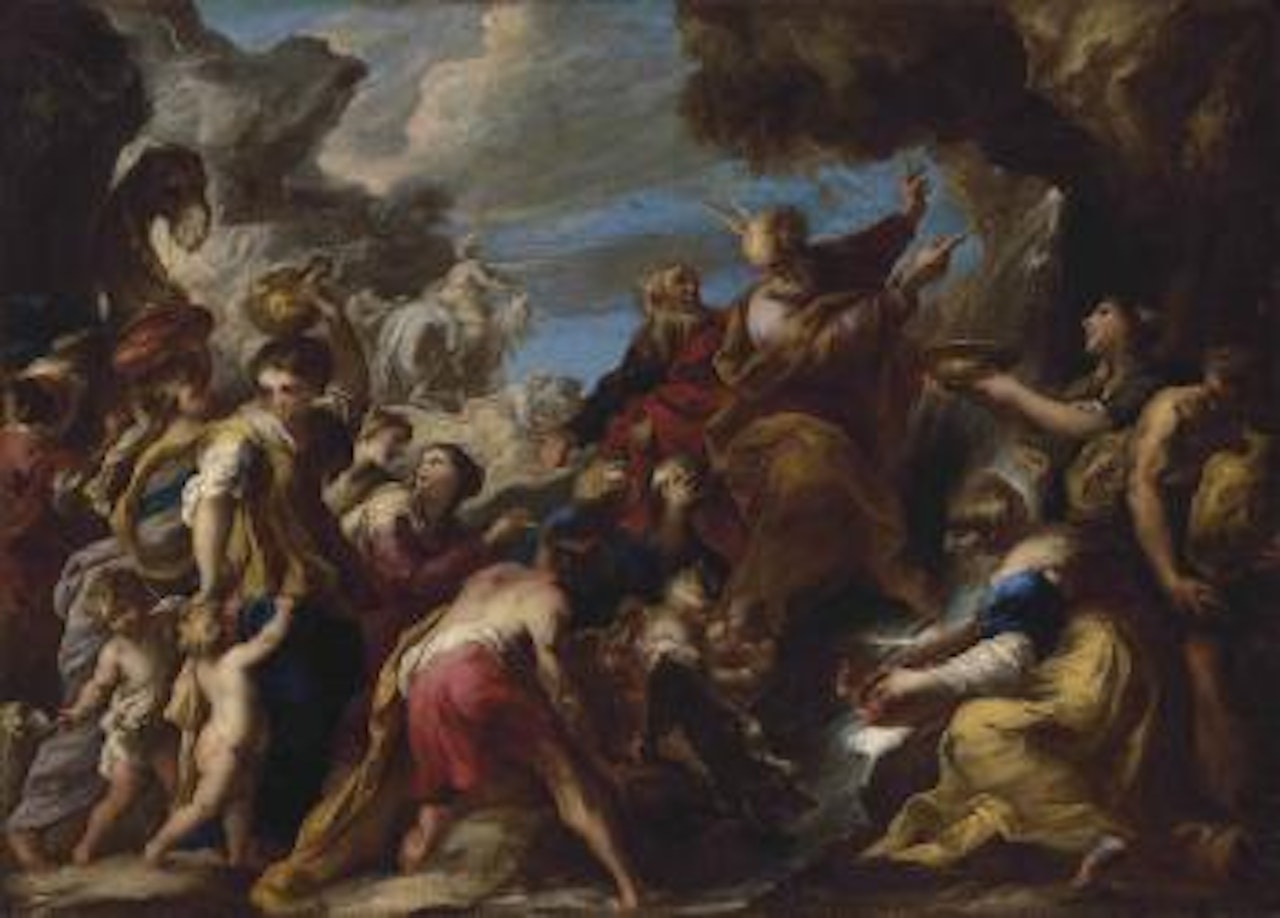 Moses striking Water from the Rock by Valerio Castello