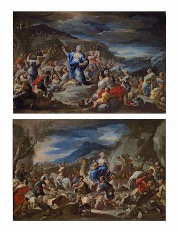 The Song of Miriam; and The Departure of Rebecca by Circle of Luca Giordano