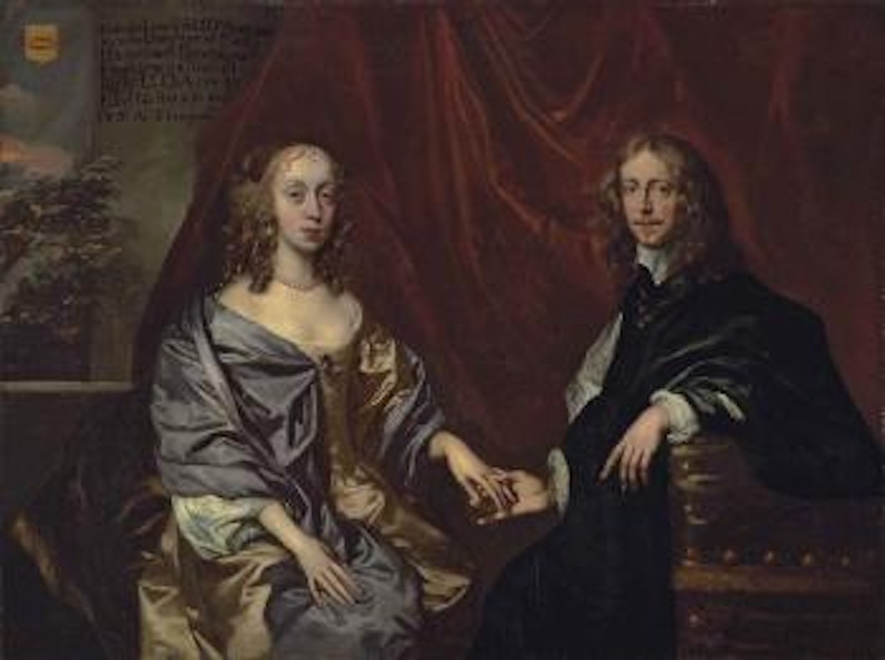 Double portrait said to be of Francis Lennard, 14th Baron Dacre (1619-1692), and Elizabeth, née Bayning, later Countess of Sheppey (1625-1686), three-quarter-length.. by Sir Peter Lely