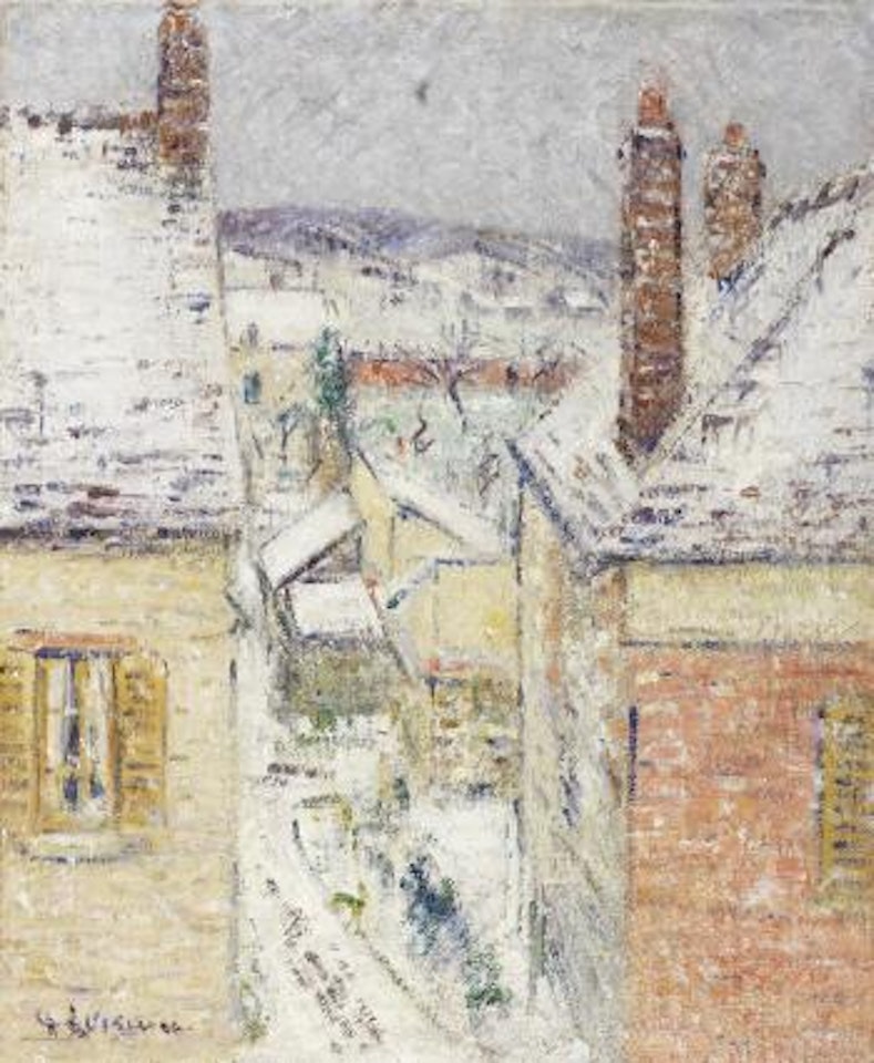 Maisons en Normandie, Hiver by Gustave Loiseau