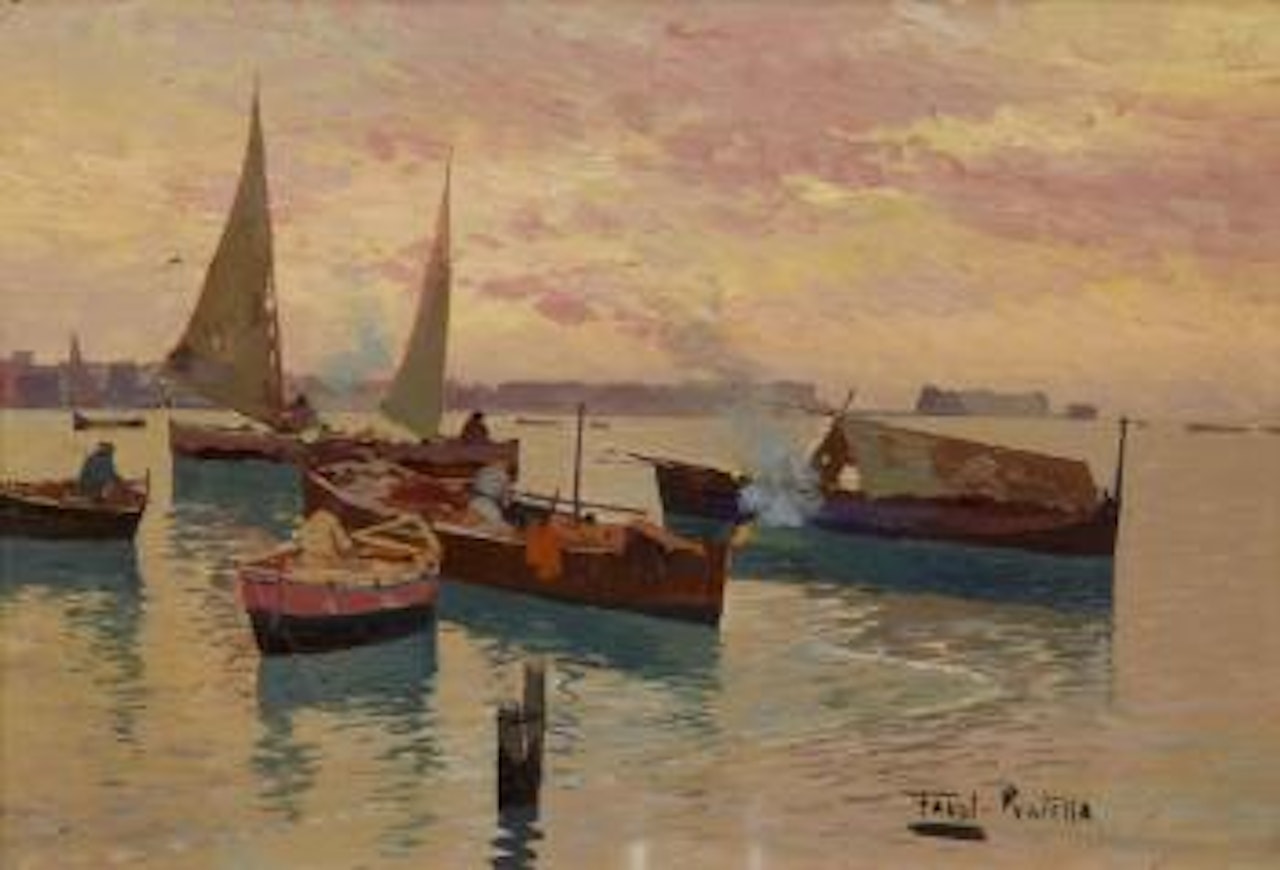 Il ritorno dei pescatori a Posillipo by Fausto Pratella