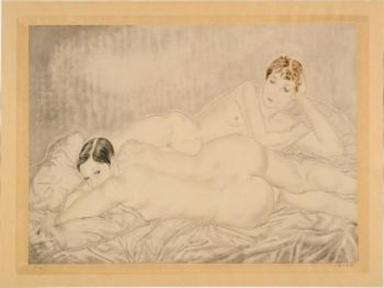 Les deux amies by Leonard Tsuguharu Foujita