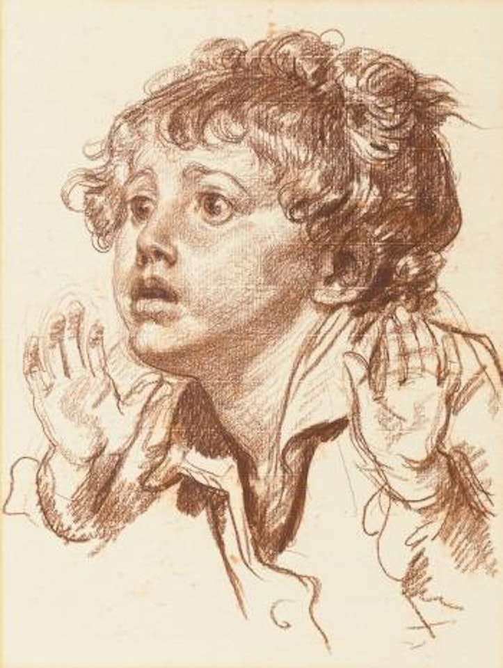 Portrait Of a Startled Boy by Jean-Baptiste Greuze