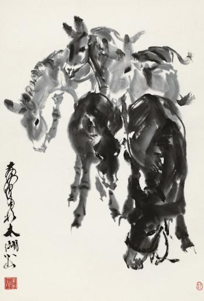 Four Donkeys by Huang Zhou