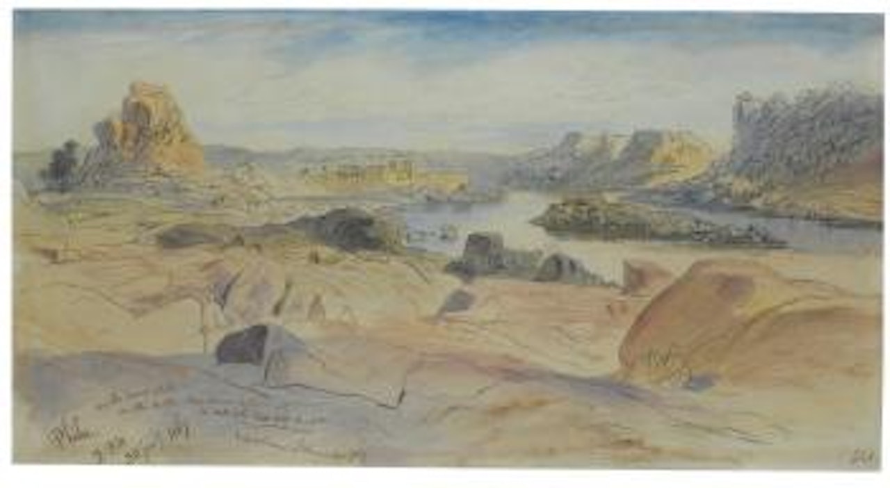 Philae, Egypt by Edward Lear