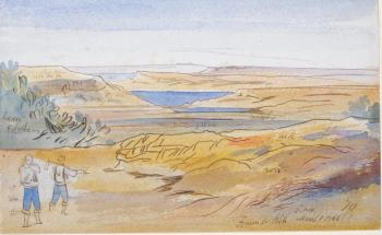 Fomm Ir-rih, Malta by Edward Lear