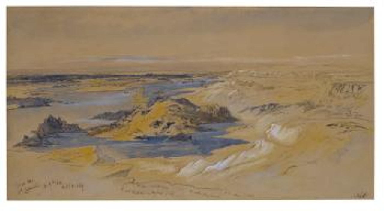 The River Nile At Abou Seir, The Second Cataract, Egypt by Edward Lear