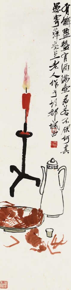 Candle And Crabs by Qi Baishi