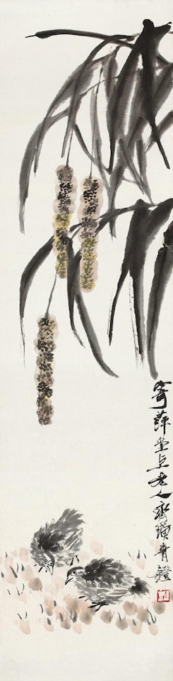 Two Quails by Qi Baishi