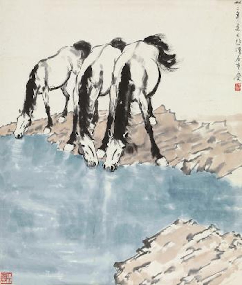 Three Horses by Xu Beihong