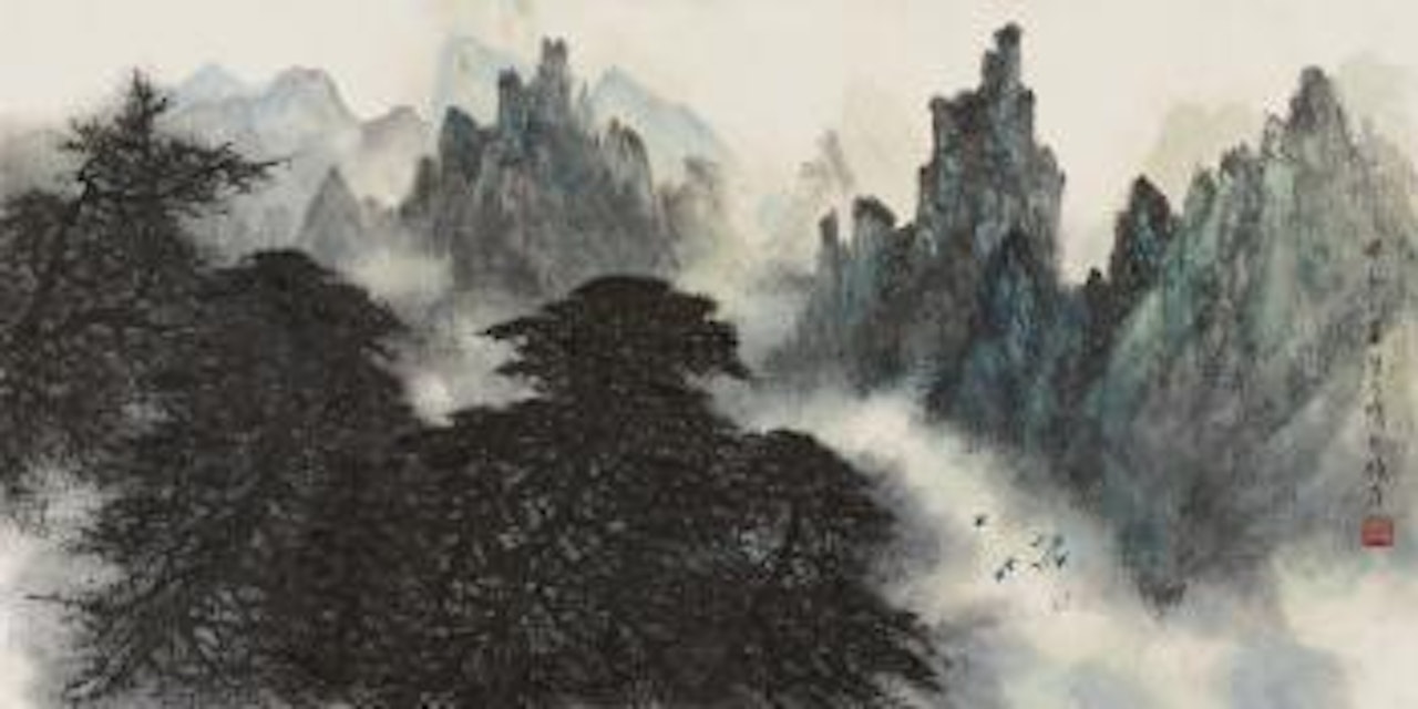 Landscape by Li Xiongcai