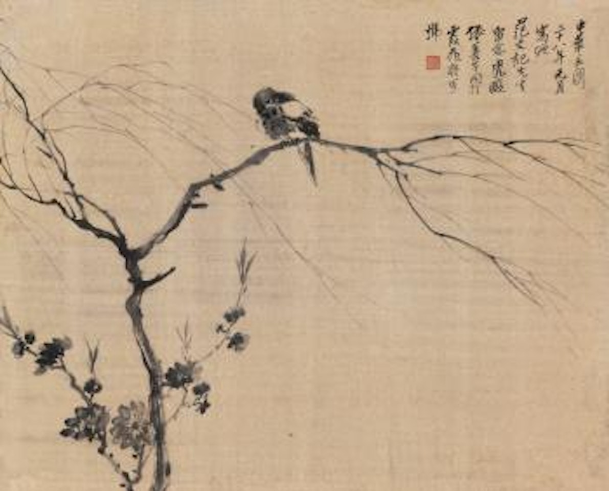 Bird And Willow Tree by Zhang Shanzi