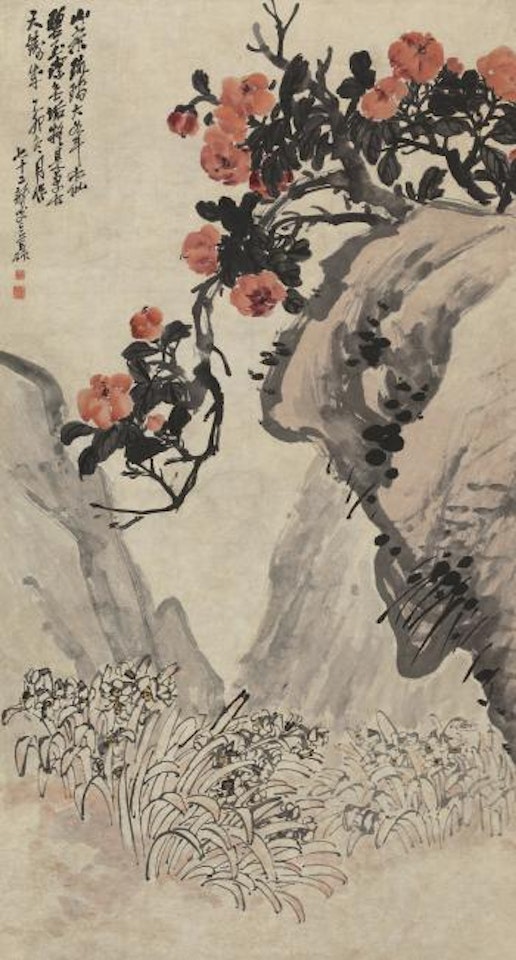 Flowers And Rocks by Wu Changshuo
