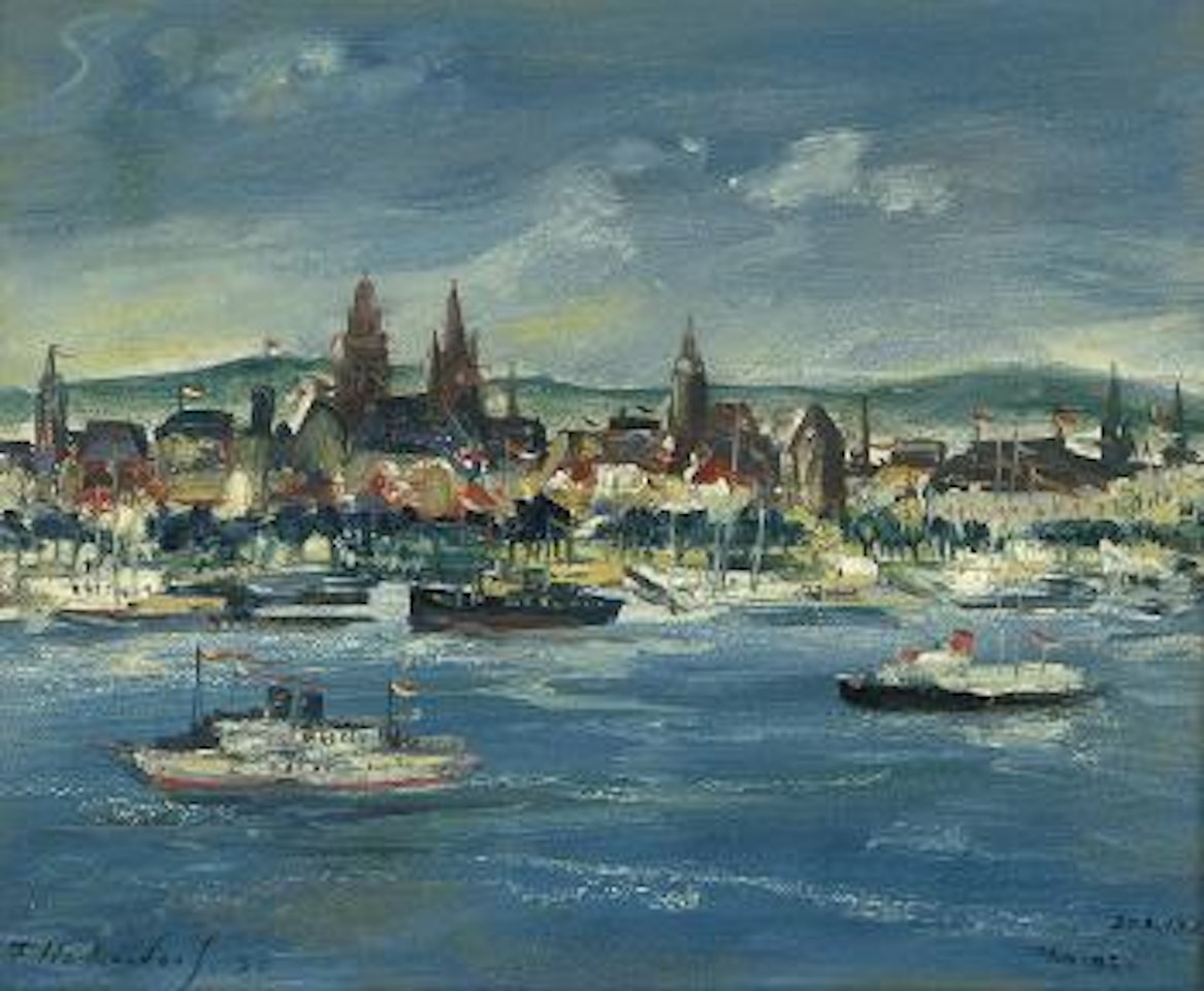 Ansicht von Mainz im Jahr 1930 by Franz Heckendorf