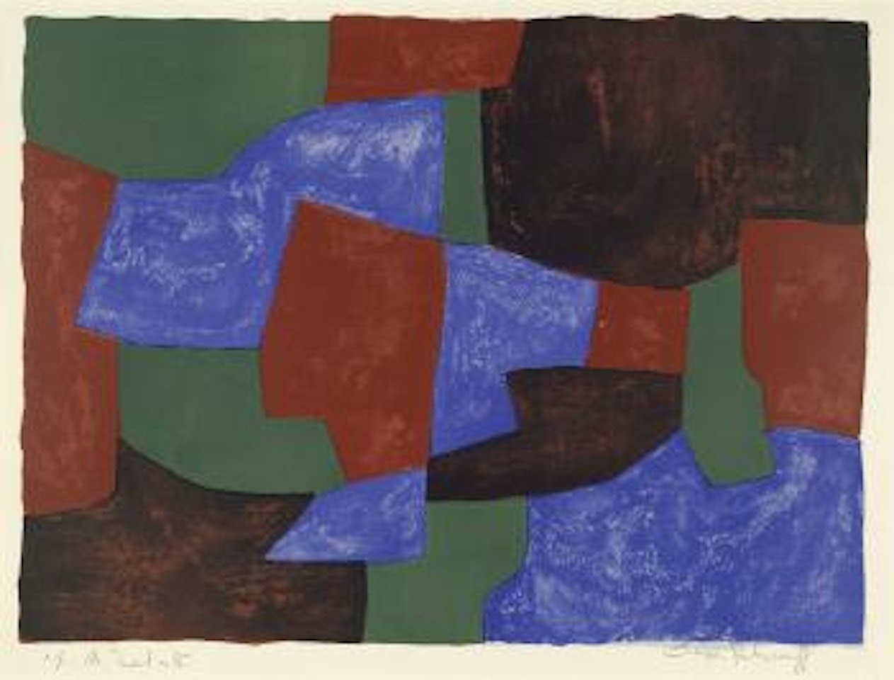 Composition bleue, verte et rouge by Serge Poliakoff