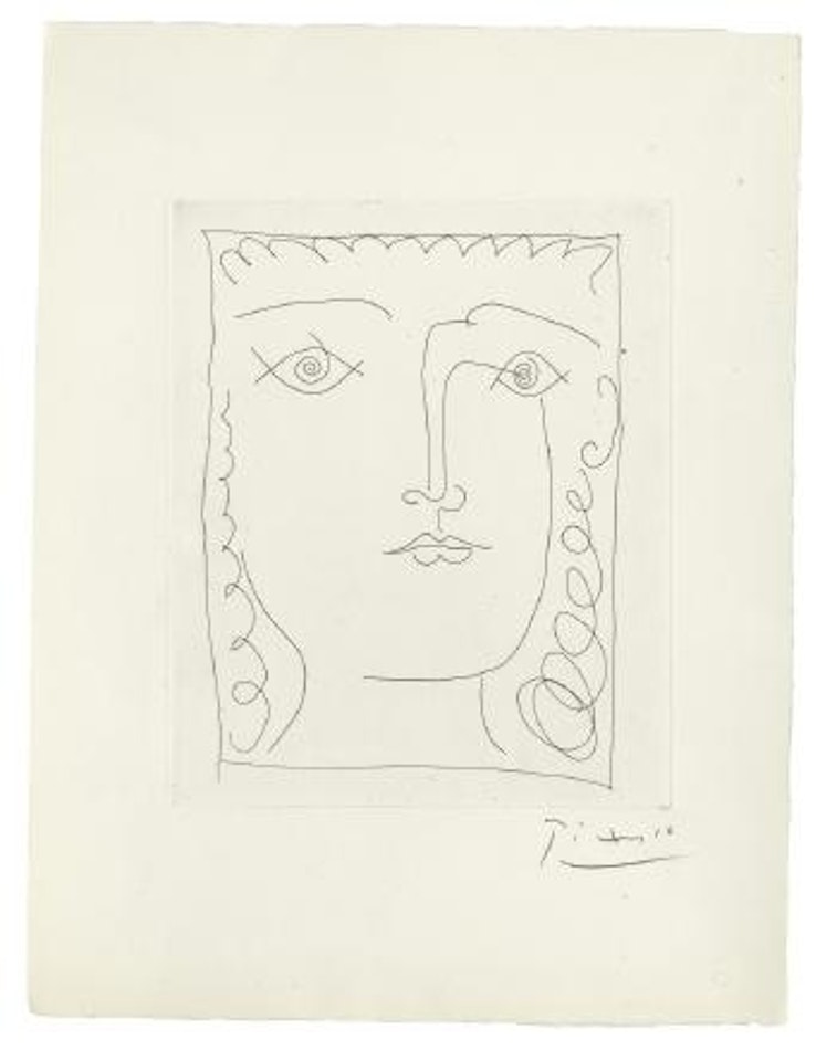 Deux têtes de femme de face by Pablo Picasso