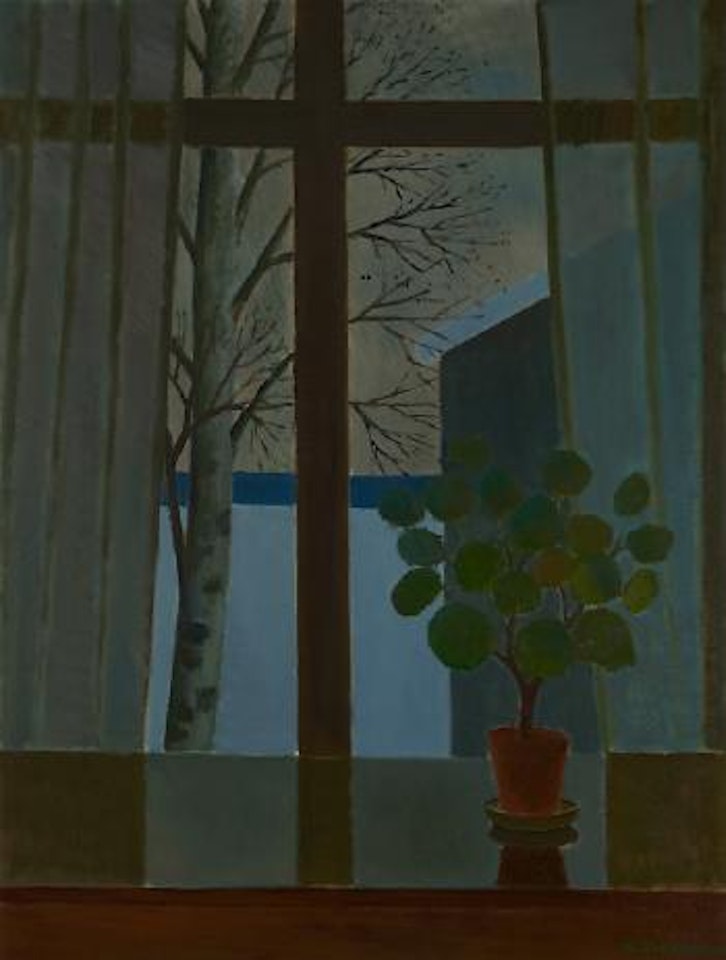 Window with birches by Veikko Vionoja