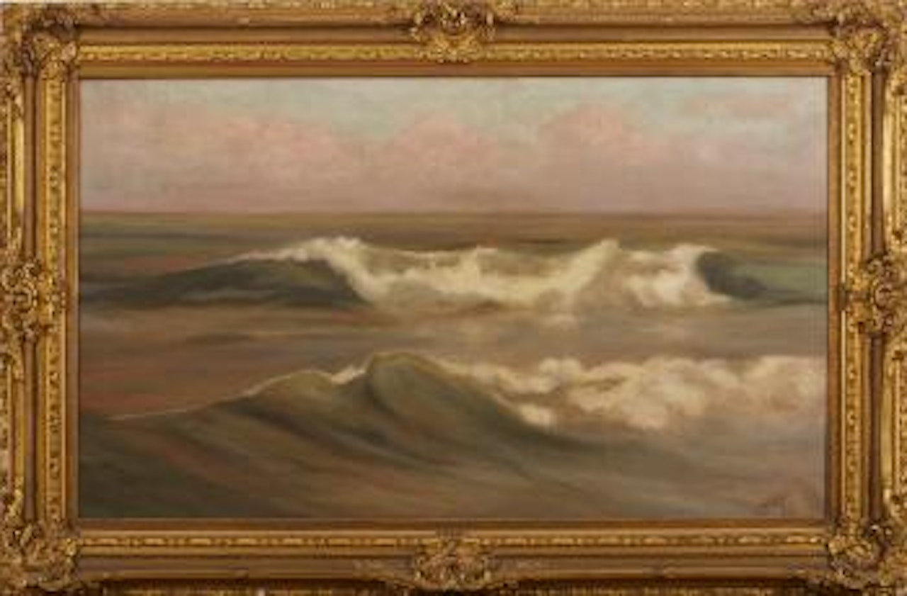 Seascape with cresting waves by Angel Espoy