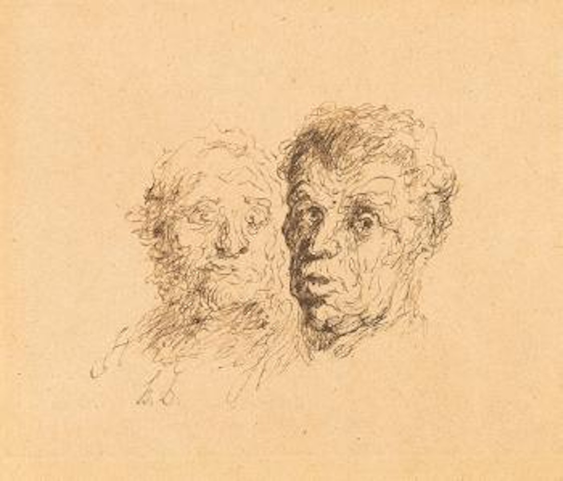 Zwei Köpfe by Honoré Daumier