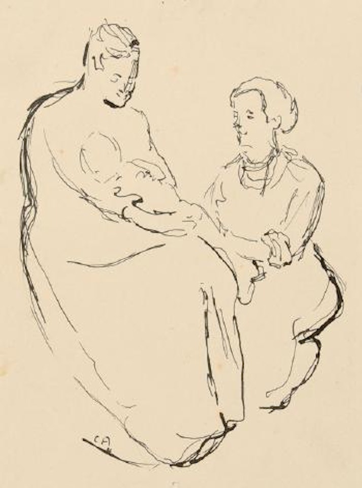 Zwei Frauen mit Säugling by Cuno Amiet