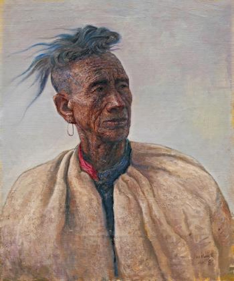 Portrait of a minority man by Luo Zhongli