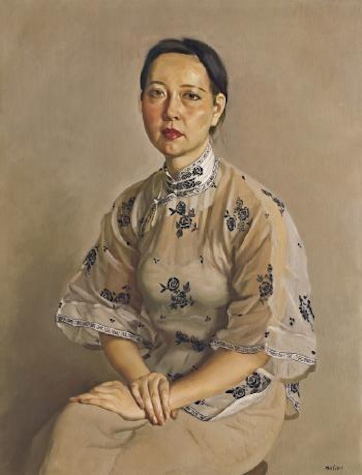 Portrait of a female artist by Chen Danqing