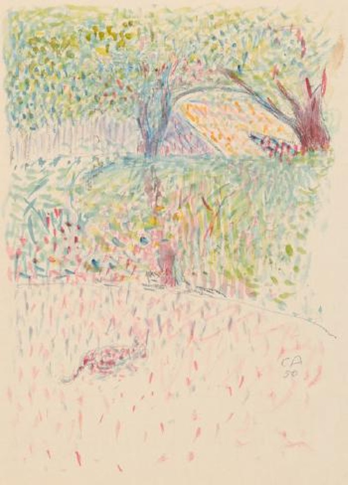 Obstbaum mit einer Katze by Cuno Amiet