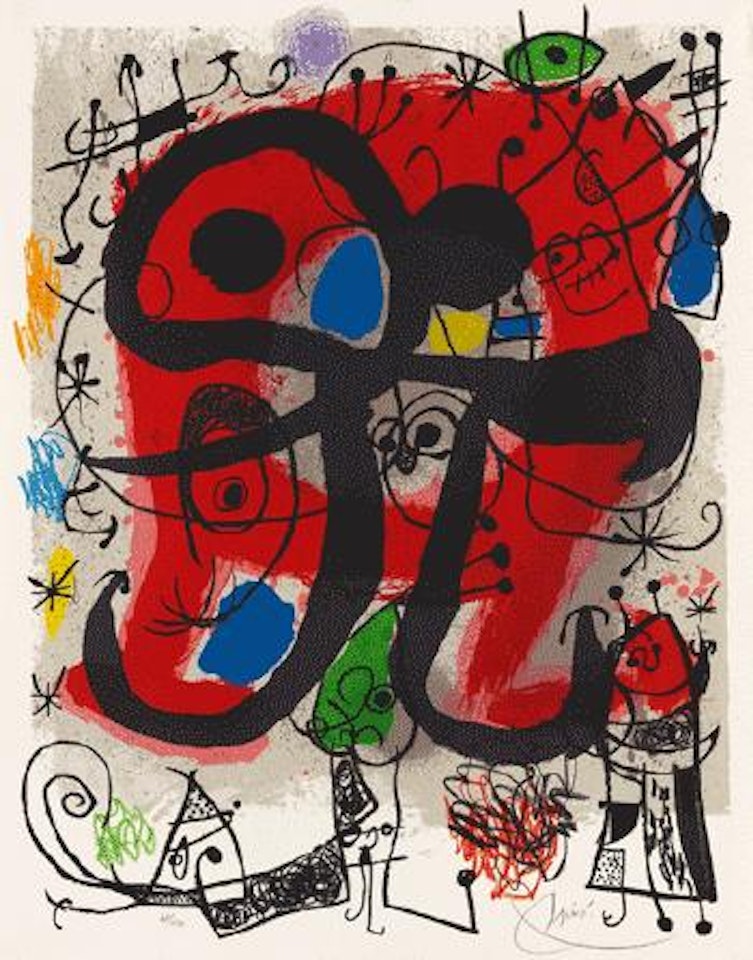 Affiche pour l'Exposition du Livre 'Le Lézard aux Plumes d'Or' by Joan Miró