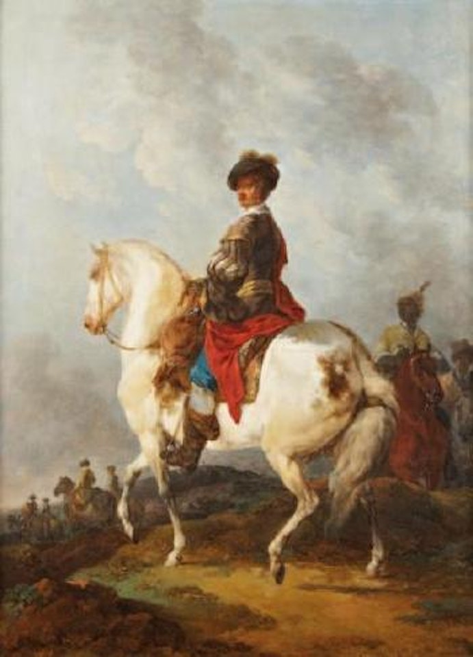 Cavalier sur un cheval blanc by Francesco Giuseppe Casanova