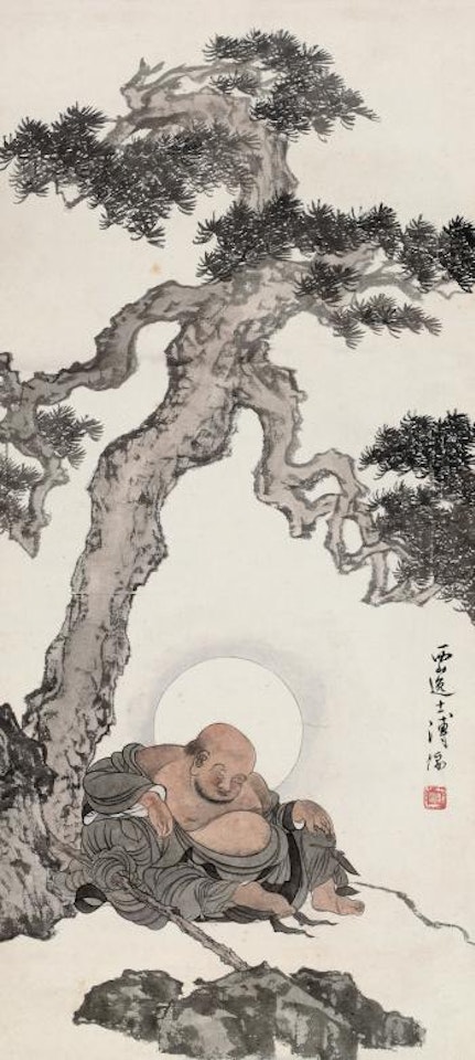 Buddha Sitting Under The Pine Tree by Pu Ru