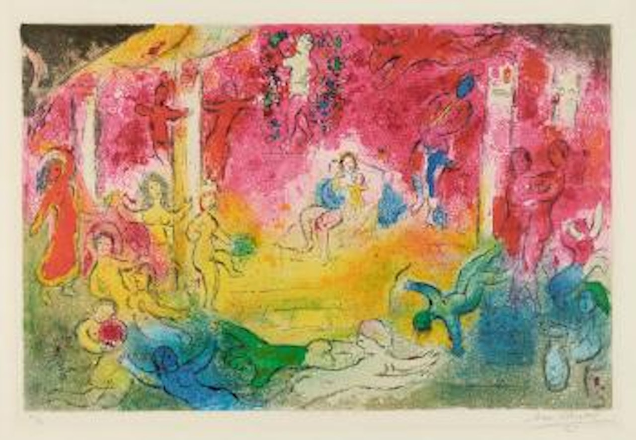 Temple et Histoire de Bacchus by Marc Chagall