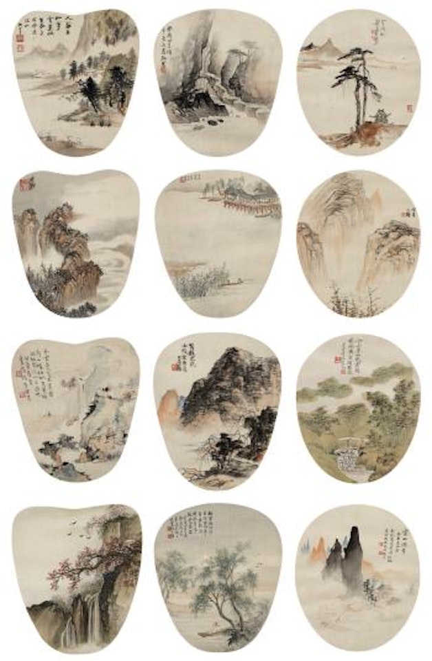 Landscape by Lu Xiaoman by Zhang Daqian