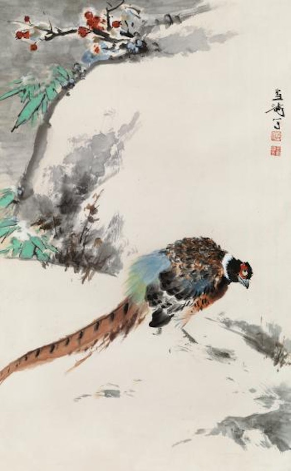 The Pheasant Under Bamboo And Plum by Wang Xuetao