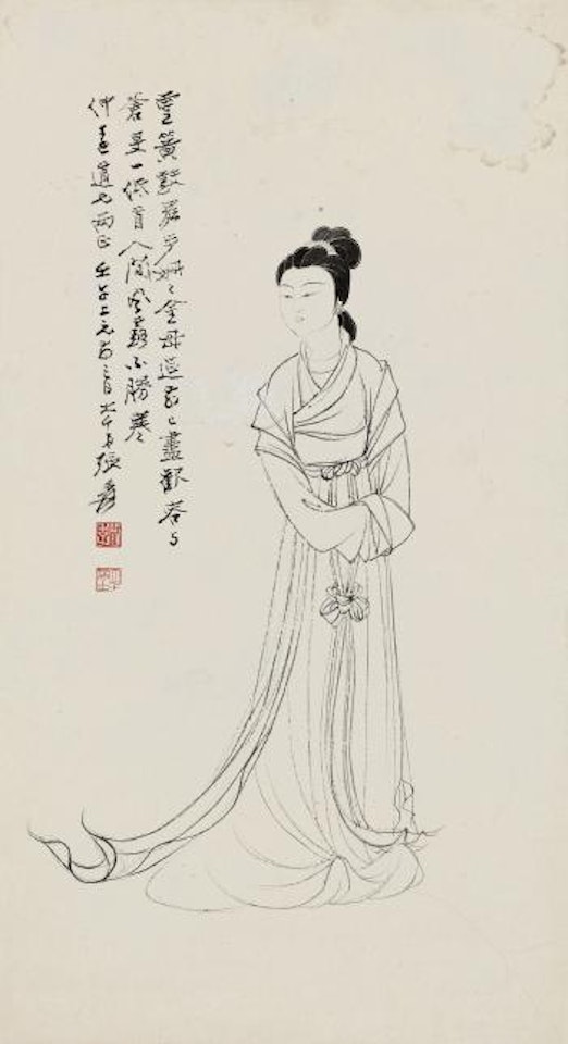 Beauty by Zhang Daqian