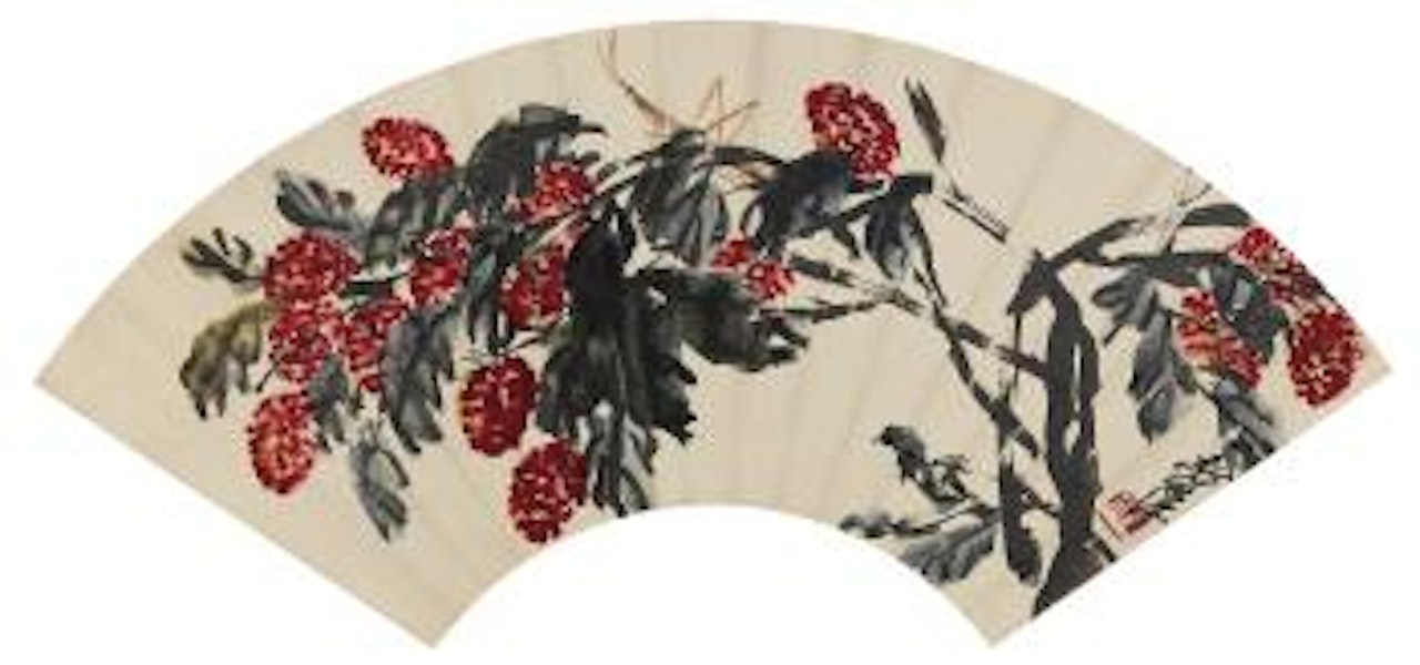 Litchi And Grasshopper by Qi Baishi