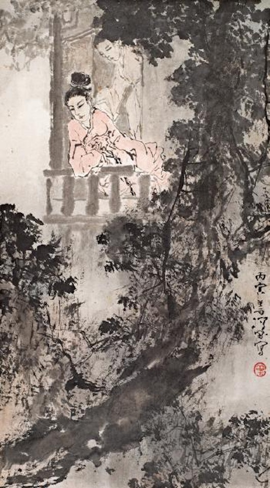 Two beauties by Yang Shanshen