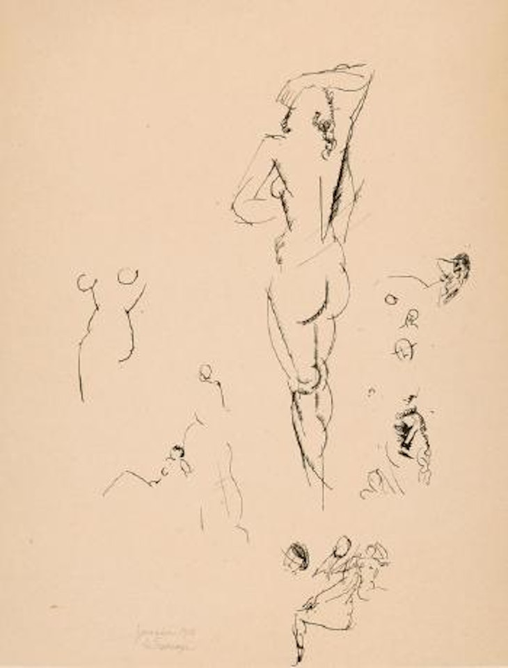 Studienblatt mit stehendem weiblichem Akt by Roger de la Fresnaye