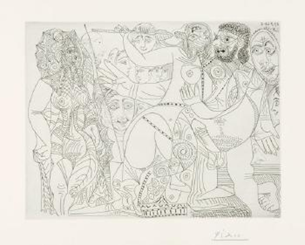 Superproduction hollywoodienne, avec spectateurs by Pablo Picasso