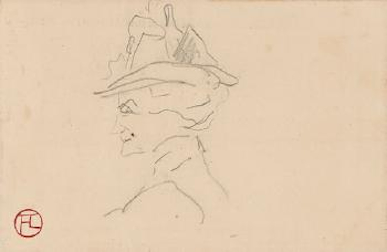 Tête de femme chapeautée by Henri de Toulouse-Lautrec